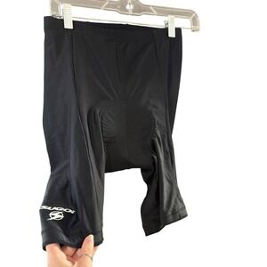 Sugoi Womens Black Padded Cycling Shorts Large Biking Spin Gear Made in Canada